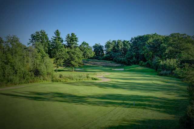A view of green #9 at Pease Blue Golf Course