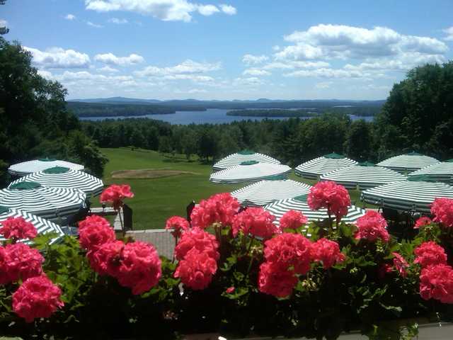 A view from the clubhouse at Bald Peak Colony Club