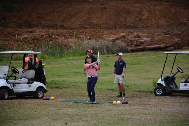 A view of a tee at Marion Military Institute Golf Course.