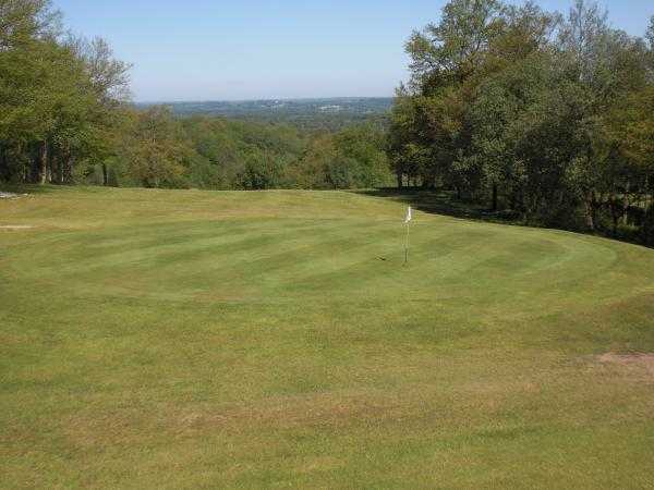 A view of the 18th hole at Beauport Park Golf Club
