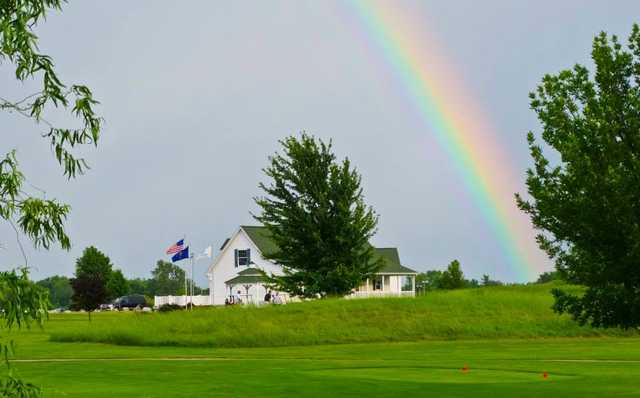 The rainbow over McCormick Creek Golf Course