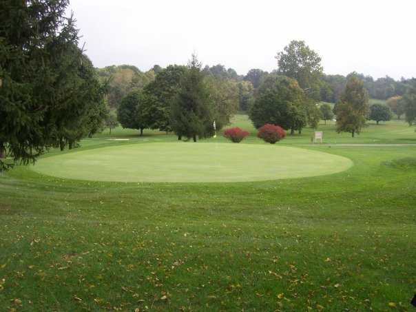 A view of the 1st green at Willowbrook Country Club