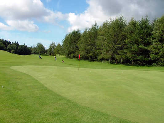 A view of the 5th hole looking back down the fairway at Kirkcudbright Golf Club
