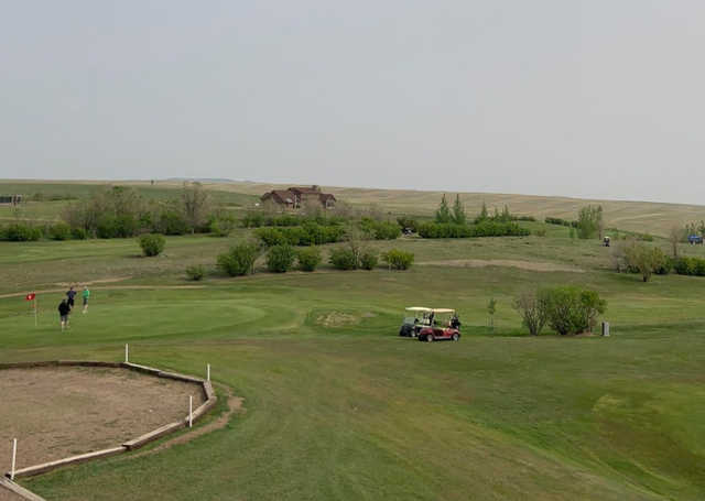 A view of a hole at Scobey Golf Club.