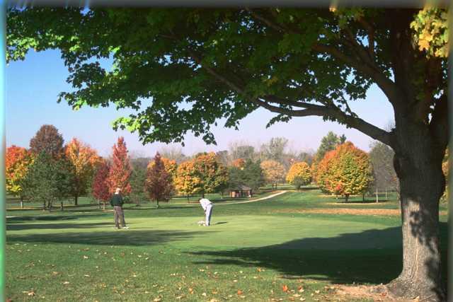 A fall day view from Walnut Creek at Walnut Creek Golf Course