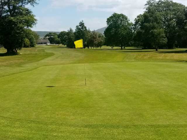A sunny day view of a hole at Blessington Lakes Golf Club.