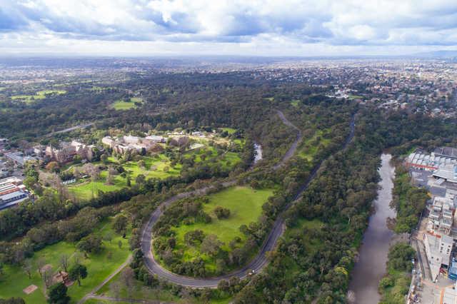 Aerial view from Studley Greens.