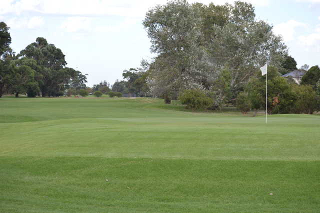 A view of a hole at Rossdale Golf Club.