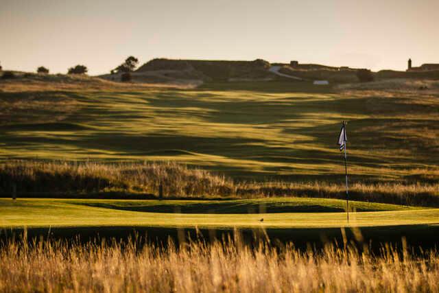 View of the 17th green and 12th tee at Gullane Golf Club - No. 1