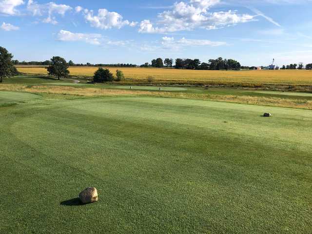A view of a tee at The Legends Golf Club.