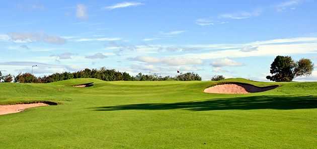 Tricky approach to the 1st green from Morecambe