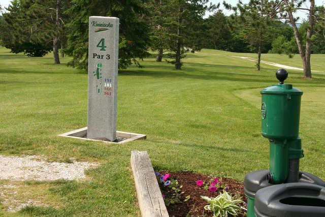 A view from tee #4 sign at Kwiniaska Golf Club