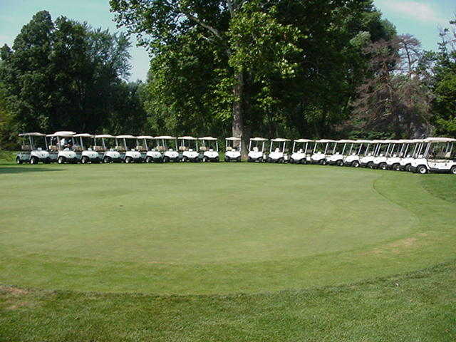 View of the puttin green at South Shore Golf Club