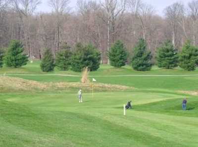 A view of the 12th hole at Rolling Meadows Golf Course