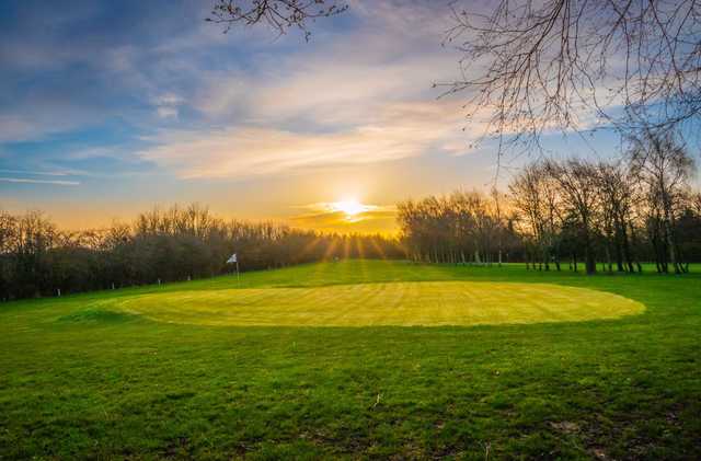 Looking back from a green at Brierley Forest Golf Club.