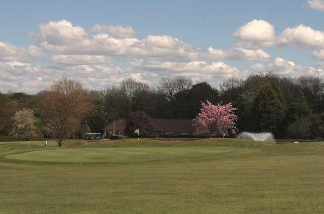 The clubhouse overlooking the course at the West Berkshire Golf Club