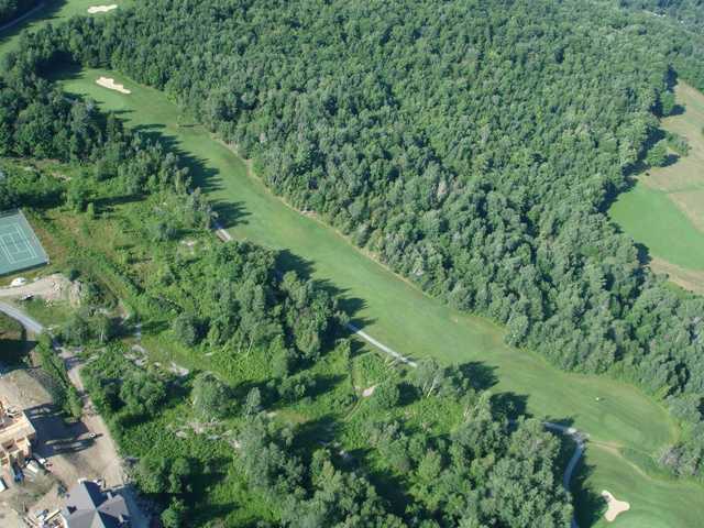 Aerial view of the 12th hole at Hermitage Golf Club