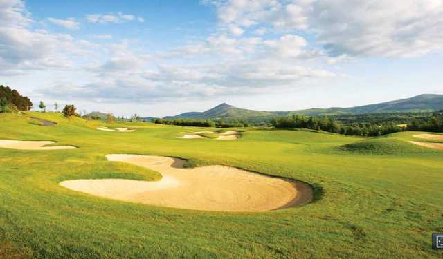 A view of fairway #7 at Upper Course from Dun Laoghaire Golf Club