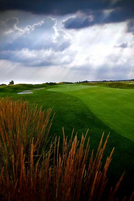 A view of hole #17 at Noble Hawk Golf Links