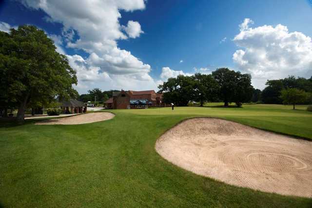 The clubhouse at Lichfield Golf Club, overlooking the 18th green