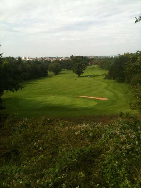 View from above the 1st green at Newbold Comyn