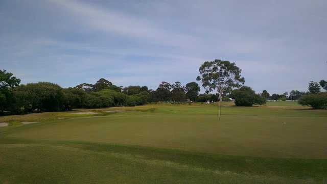 A view of hole #5 at Kingston Heath Golf Club