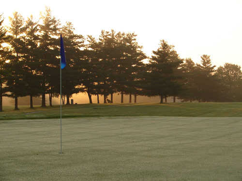 A view of hole #15 at La Fontaine Golf Club