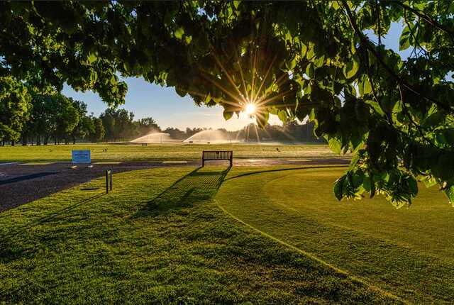 View of the driving range from Olching Golf Club.