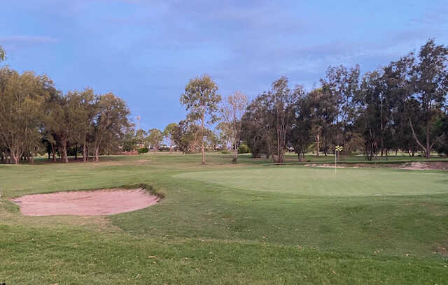 View of a green at Sandgate Golf Club
