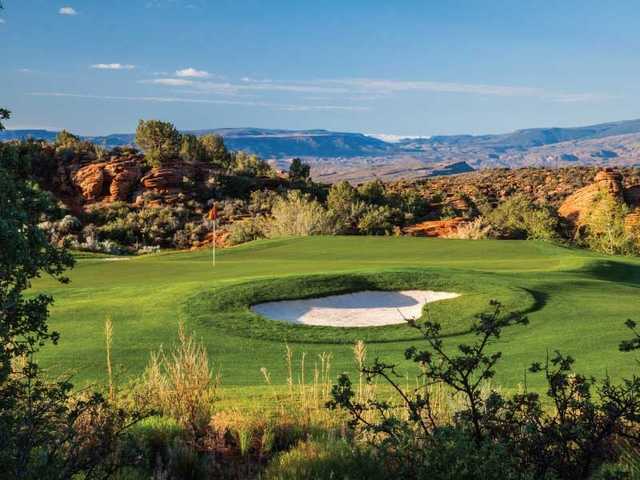 A view of the 14th hole at The Ledges Golf Club.