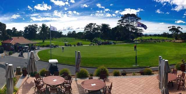 View of the putting green at Patterson River Golf Club.