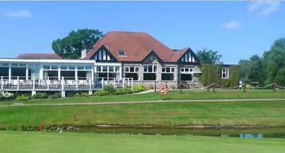 A view of the clubhouse at Bramhall Golf Club