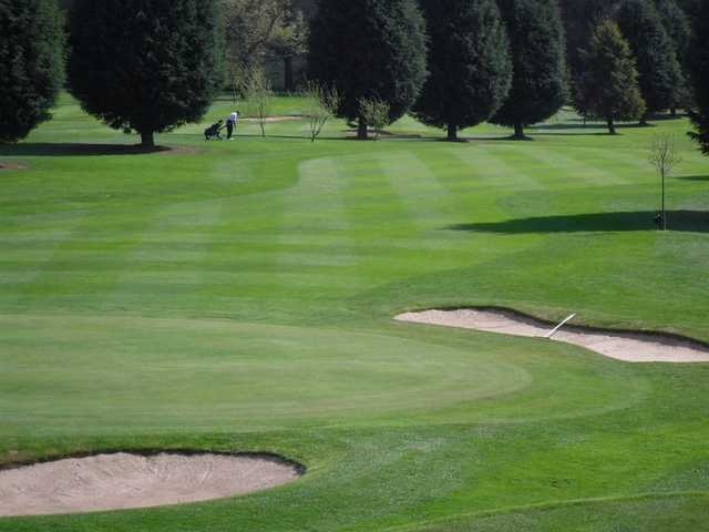 Bunker-guarded greens as seen at Gogarburn