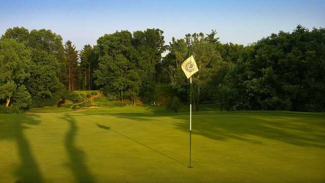 A view of #4 green at the Country Club of Indianapolis.