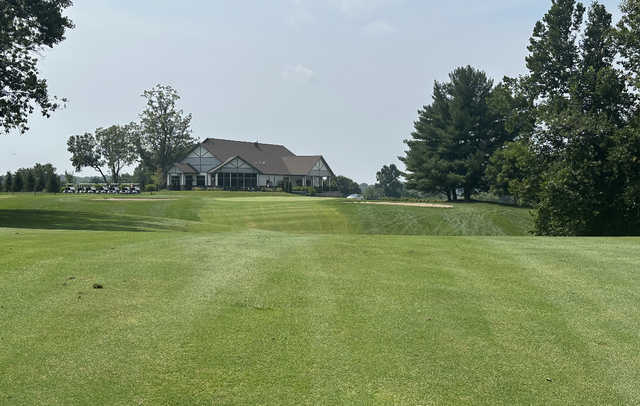View from a fairway at Tiger Pointe Golf & Event Center.