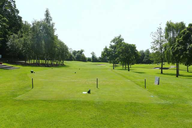 A view of tee #1 at River Course from Corrstown Golf Club.