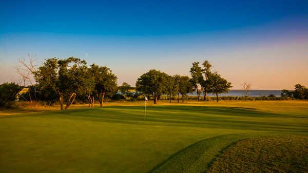 A view of a hole at Lake Hefner Golf Club.