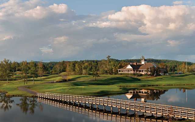 A view of hole #9 at Heartbreaker from Silver Lakes.