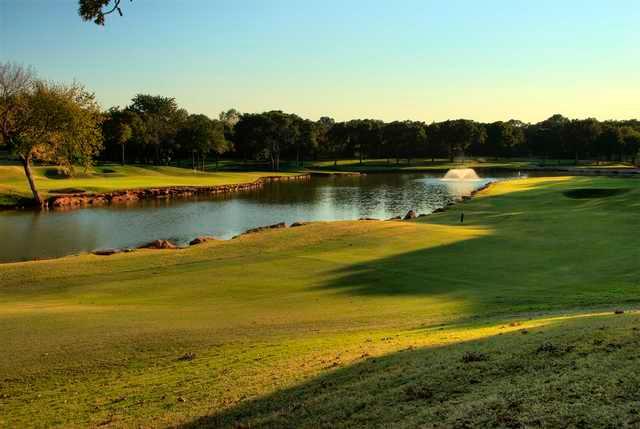View of the 16th hole from the East course at Oak Tree Country Club