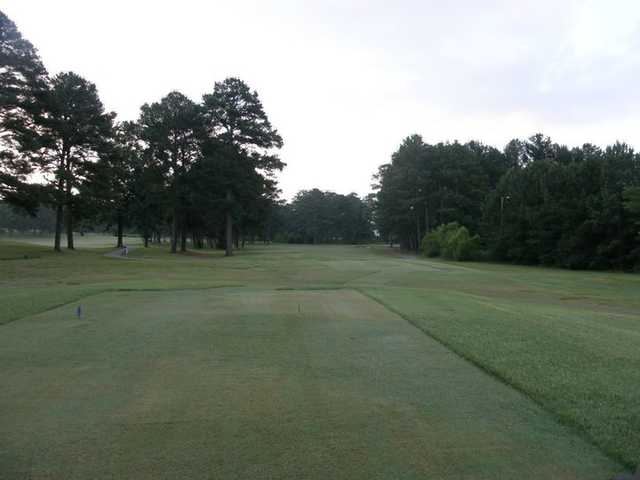 A view from a tee at Cane Creek Golf Course