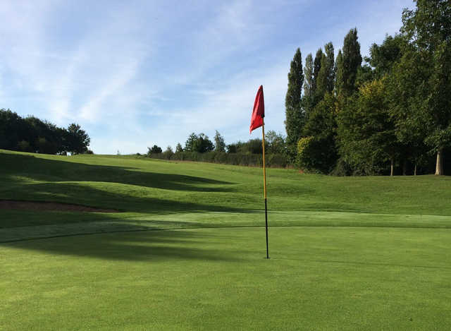 A view of a hole at Kirby Muxloe Golf Club.