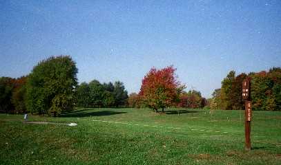 A view of tee sign at Mark's Par Three Golf Course