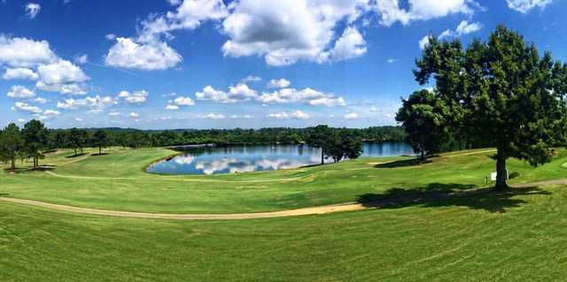 A sunny day view from Cumberland Lake Golf Course.