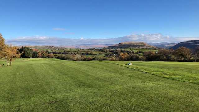 A view of a tee at Pontardawe Golf Club.