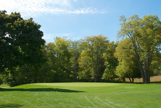 A view of a green at Cool Lake Golf Course