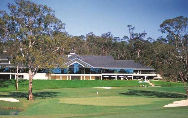 A view the clubhouse at Riverside Oaks Golf Club