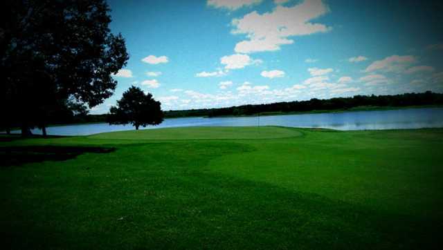 A view of the 9th green at Guthrie Golf & Country Club