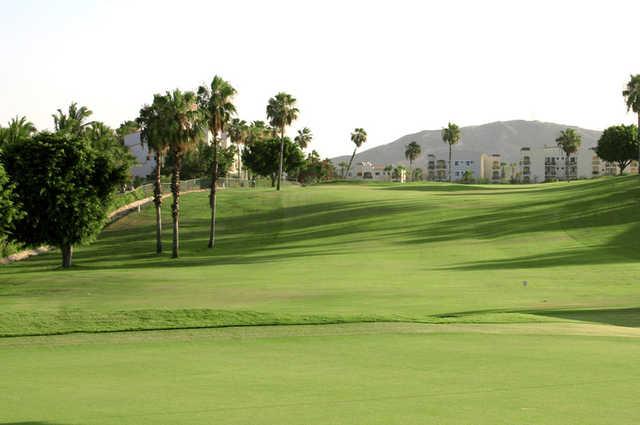 Looking back from a green at Vidanta Golf Los Cabos