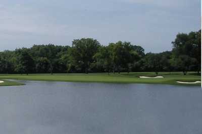 A view over the water from Butler National Golf Club