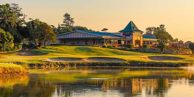 View of the clubhouse at Nudgee Golf Club.